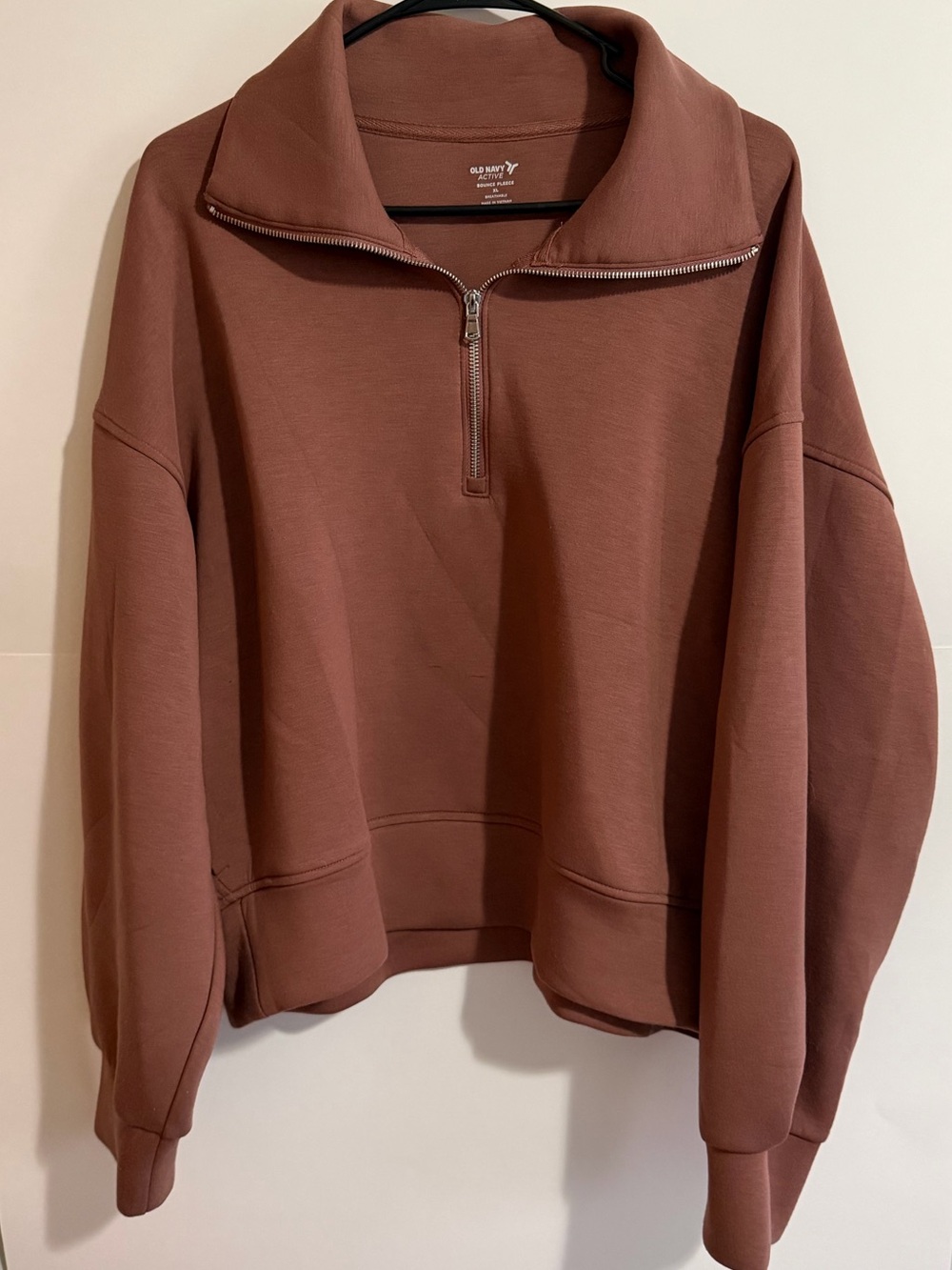 Old Navy Half-Zip Pullover Hoodie in Dusty Mauve